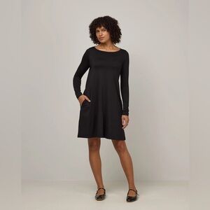 Wool& Rowena swing dress in black